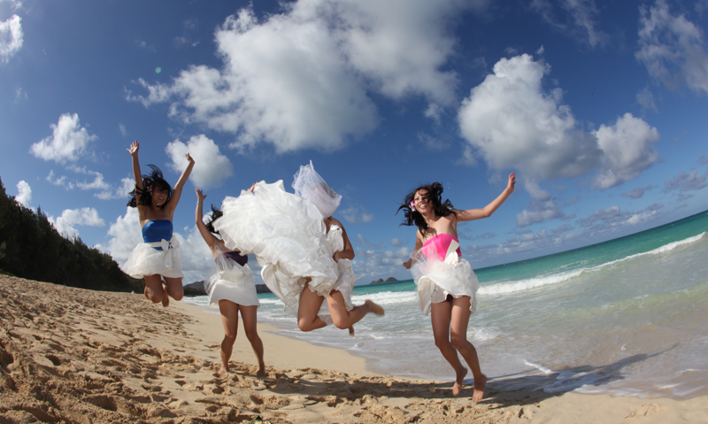 more jumping from the bride